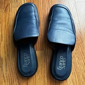Franco Sarto Women’s Blue Leather Slide Loafers